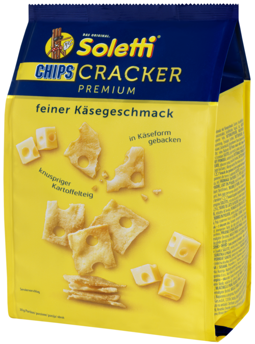 Verpackung von Soletti Chipscracker Käse
