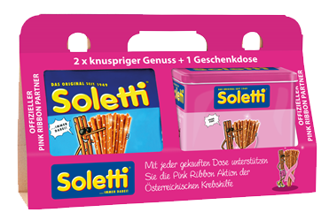 Verpackung von Soletti Dose Pink Ribbon 2x250g
