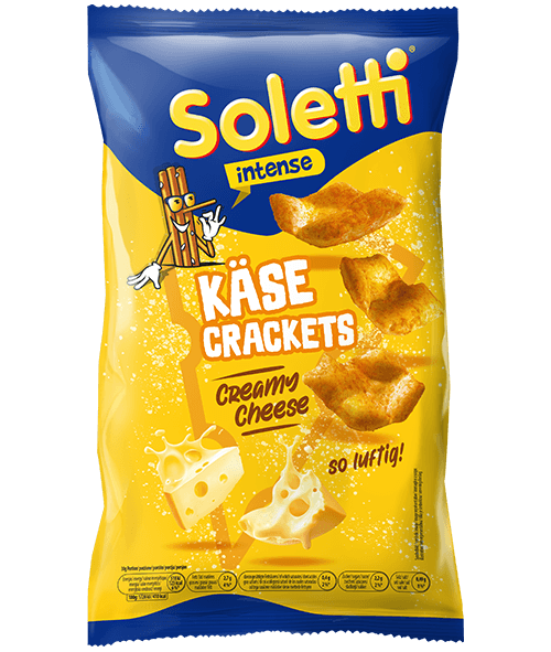 Verpackung von Soletti intense Käse Crackets  Creamy Cheese