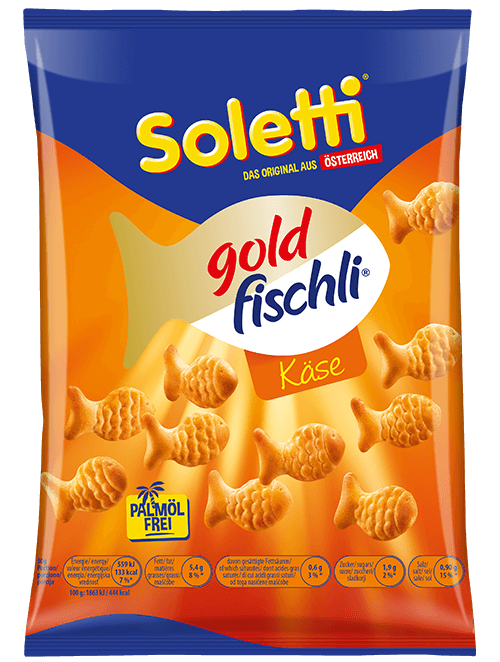 Verpackung von Soletti goldfischli Käse