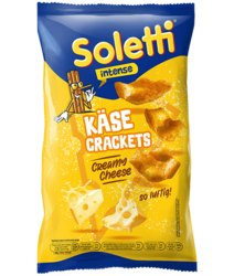 Verpackung von Soletti intense Käse Crackets  Creamy Cheese