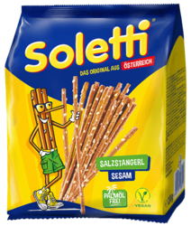 Verpackung von Soletti Salzstangerl Sesame