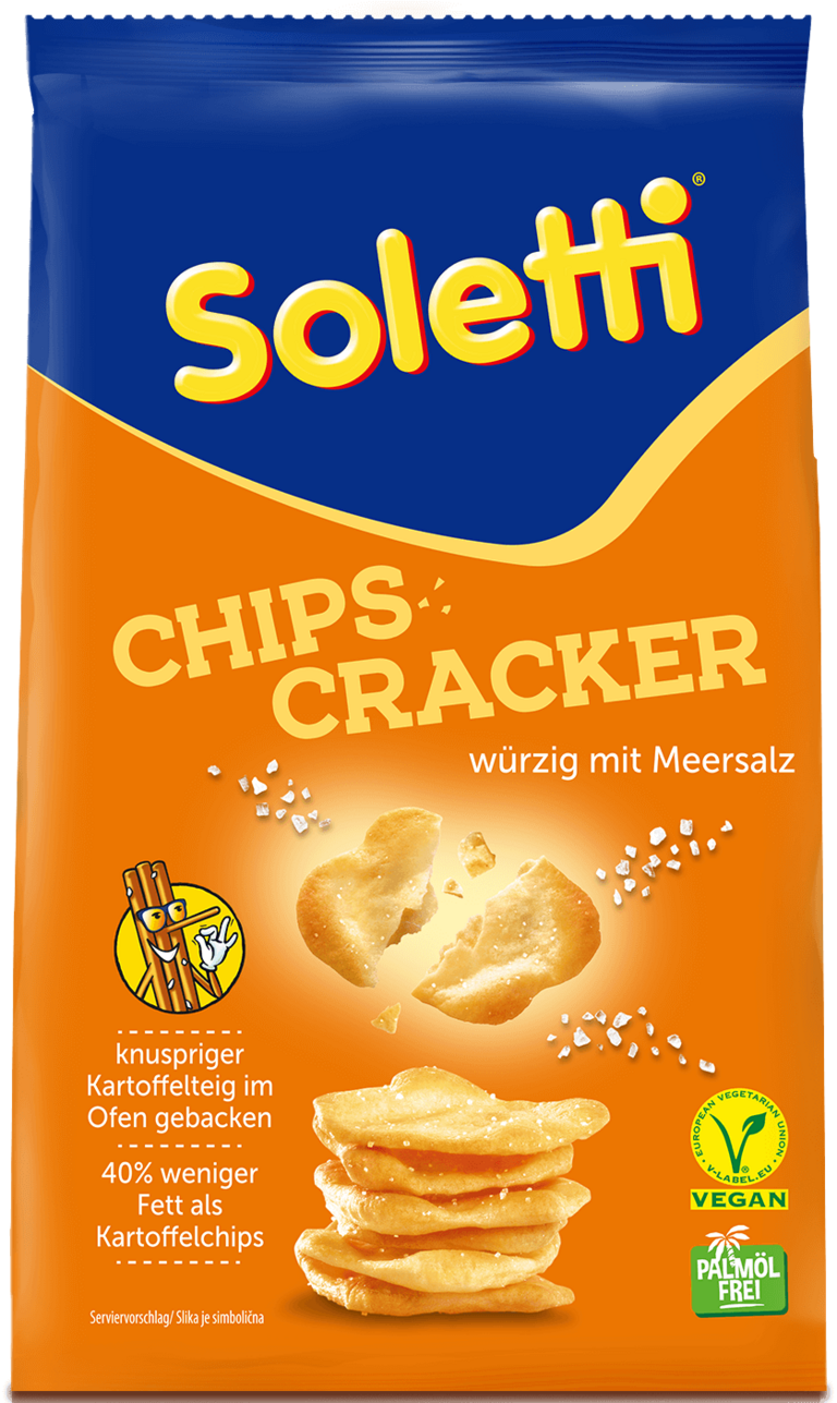 Verpackung von Soletti Chipscracker salted